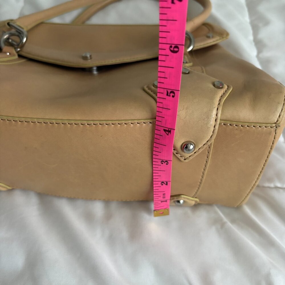 Cole Haan Beige/Tan Leather Shoulder Bag - Picture 6 of 15